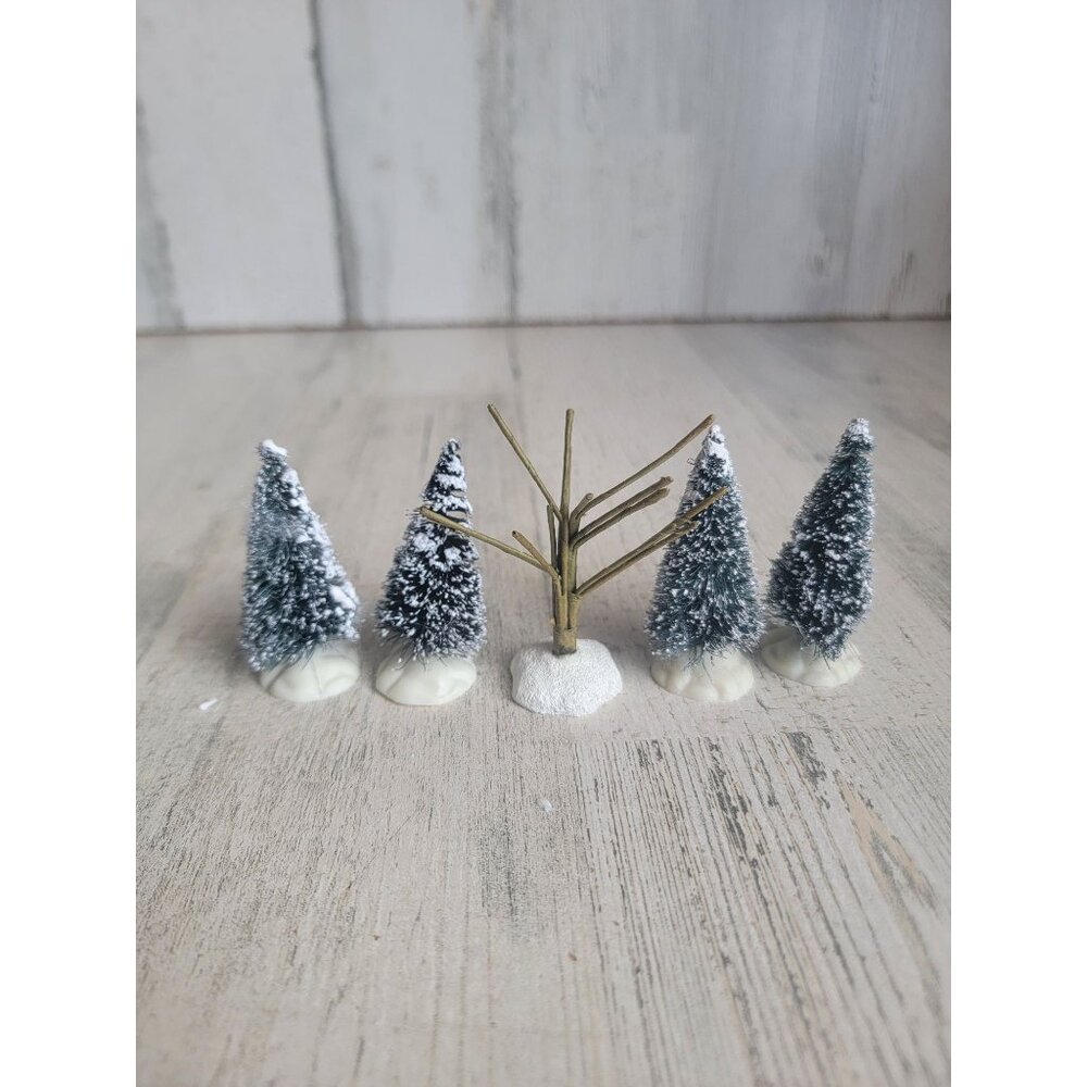 Lemax Mini snow bristle tree bare branch set village accessory xmas
